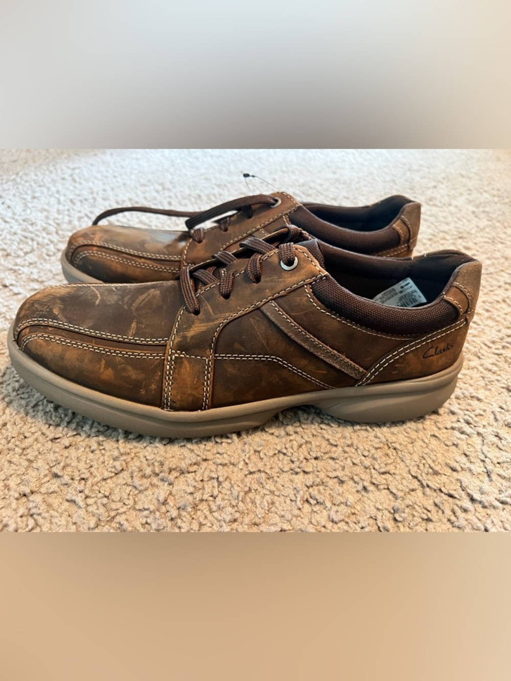 Clarks Men's Bradley Walk Oxford shoes in beeswax leather - size 10.5